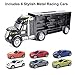 Tuptoel Dinosaur Toys, 12PCS Transport Car Carrier Dinosaur Truck Toys Set, Includes 6 Dinosaurs Toys & 6 Off-Road Car Toys, Preschool Educational Gift for Boys/Girls/Kids/Toddlers