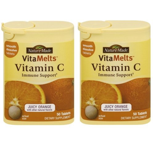 Nature Made VitaMelts Vitamin C Smooth Dissolve Tablets, Juicy Orange Flavor (Pack of 2) Nature Made VitaMelts Vitamin C Smooth Dissolve Tablets, Juicy Orange Flavor (Pack of 2)