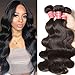 Donmily 10A Brazilian Virgin Hair 3 Bundles of Body Wave 100% Unprocessed Remy Human Hair Natural Color 95-100g/pc (16 18 20inch)