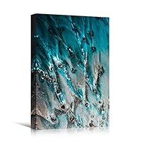 Canvas Wall Art Liquid Abstract Colorful Decorative Elements Mixed Media Multicolor Swirly - 12x18 inches