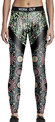 Women's Elastic Gradient Yoga Sport Leggings Multicolored10 S