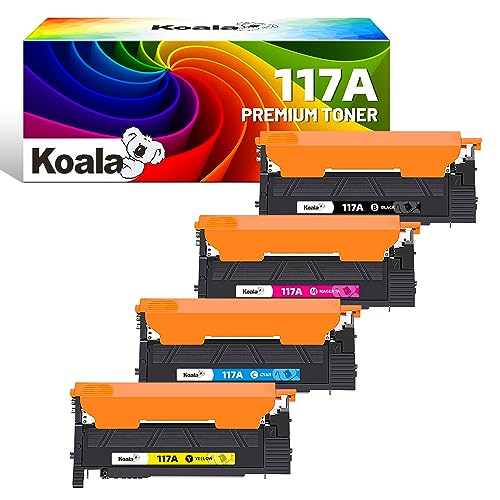 Koala Compatible Toner Cartridge Replacement for HP 117A Toner Set W2070A W2071A W2072A W2073A for Color Laser MFP 179fwg 178nwg 150nw 179fnw 178nw 150a Printers, Black Cyan Magenta Yellow