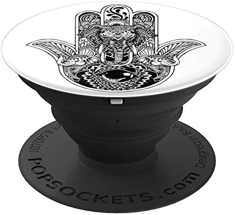 The Hamsa Hand Meaning and Origin Buddha Elephant Meditation - PopSockets Grip and Stand for Phones and Tablets