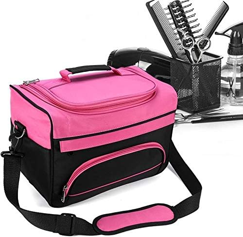 Handbag,Salon Handbag Hairdressing Tools Bag Portable Scissors Comb Holder Bag Hairstyling Travel Case, Pink - Image 4