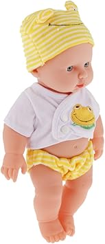 Imported Realistic Silicone Baby Doll Vinyl Real Life Lifelike Baby Boy in Yellow