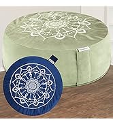 Hihealer Meditation Cushion Floor Pillow with Extra Cover 16"x16"x5" Meditation Pillow Cushions f...