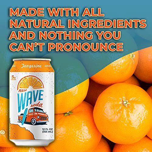 New Wave Natural Sparkling Soda Water Sweetened with Real Fruit Juice