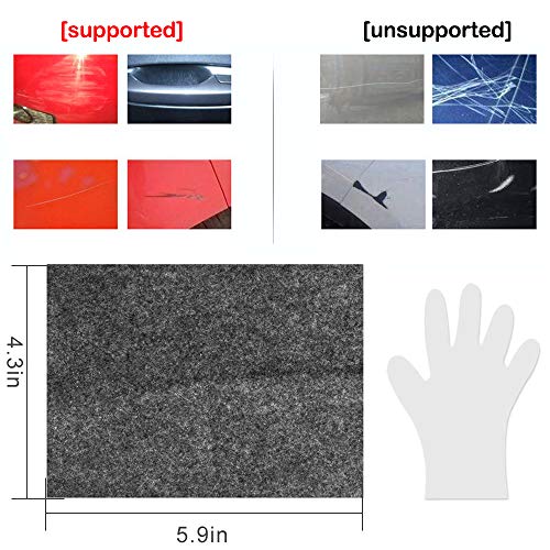 GLISTON Multipurpose Scratch Remover Cloth, Car Scratch Remover Tools with Clear Instructions and Gloves for Car Paint Scratch Repair, Vehicles Small Scratches - Thumbnail 6