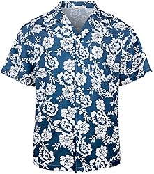 AINIKO Men's Short Sleeve Hawaiian Shirt Quick Dry