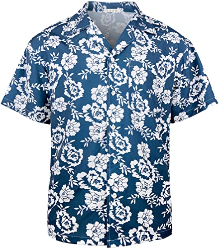 AINIKO Men's Short Sleeve Hawaiian Shirt Quick Dry