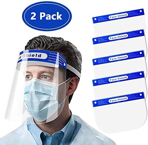 Yitek Face Shield Reusable Full Face Transparent Breathable Visor Windproof Dustproof Hat Shield Protect Eyes And Face With Protective Clear Film Elastic Band