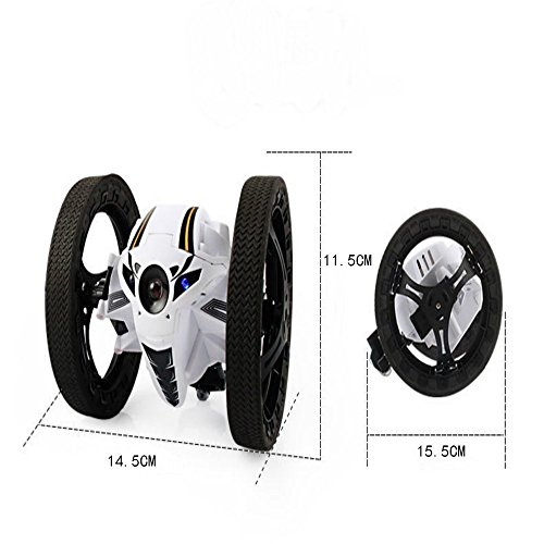 KINGBOT Jumping Car, Wireless Remote Control Stunt Car with 2.4Ghz and LED Headlights Double Sided Tumbling and Extreme High Speed Rotating