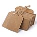 Phenovo 100pcs Paper Blank Card DIY Gift Tags Rectangle Label Brown