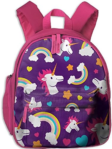 Little Girls Boys Personalized Waterproof Toddler Backpack With Adjustable Shoulder Straps Rainbow Horse Unicorn Printed Mini Backpack Gift For Children In Pre School Or Kindergarten