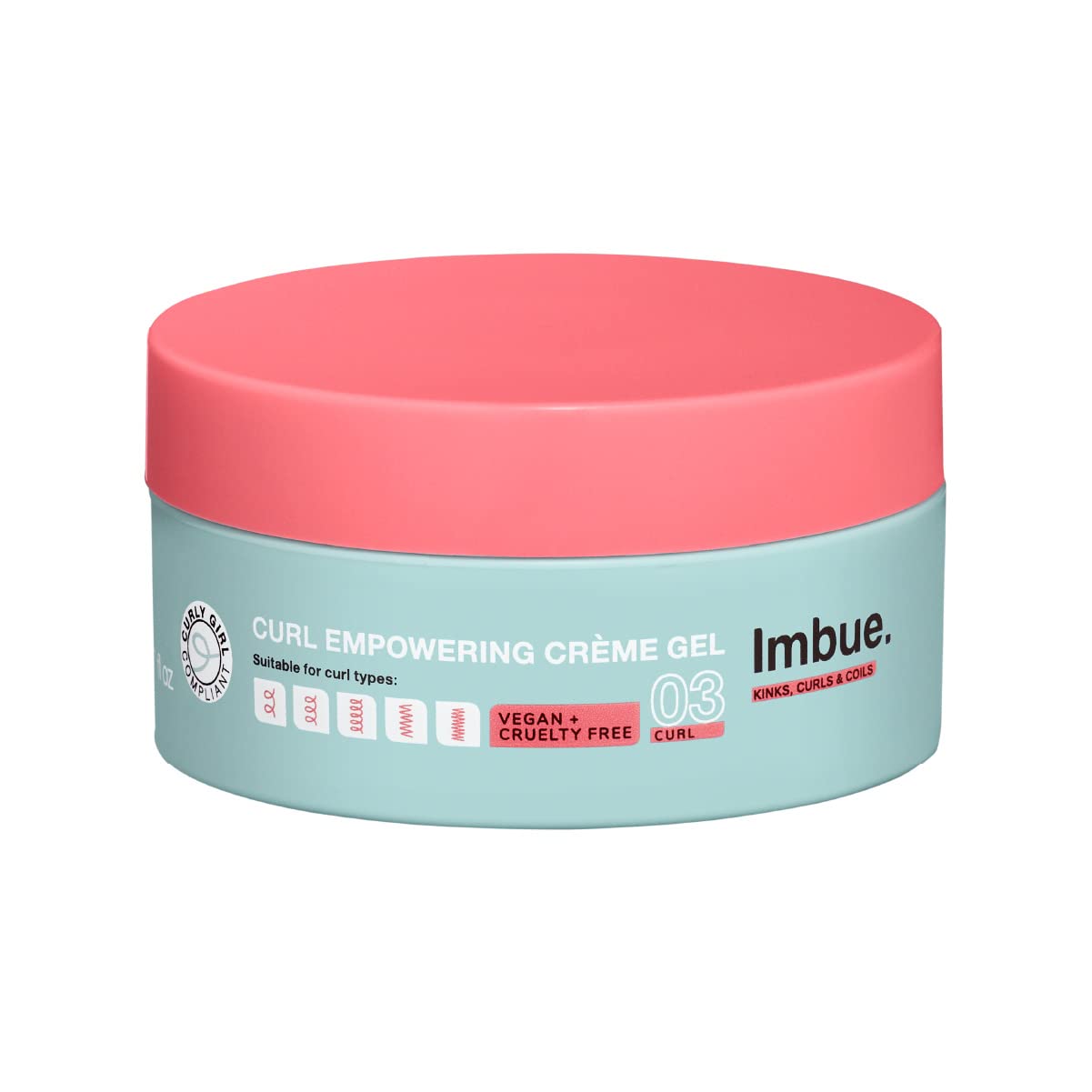 Imbue Curl Empowering Crème Hair Gel - Vegan and Curly Girl Compliant Movement, 200ml Vegan Paraben free Hair conditoner styling product