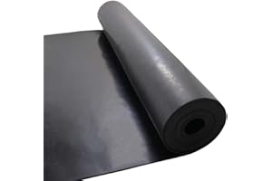 NABOWAN Solid Rubber Sheets,Strips,Rolls 1/16" (.062") Thick x 17.5" Wide x 120" Long, Thin Neoprene Rubber, Perfect for DIY Gasket Material, Sealing, Liner, Shield, Padding, Mat