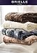 Brielle Home Nesting Faux Fur Warm & Stylish Soft Luxurious Reversible Throw, Tundra Swan