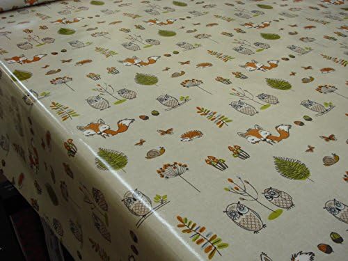 FRYETT'S FABRICS WOODLAND FOX NEW PVC/VINYL/OILCLOTH TABLECLOTH