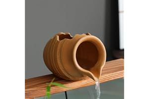 ANDADY Outdoor Garden Fountain Spitter Pond Water Feature Pump DIY Ceramic Pot Decoration (5.3 inch Color 3)