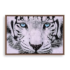 Framed Canvas Home Artwork Decoration Animal Portrait Canvas Wall Art for Living Room, Bedroom - 16x24 inches
