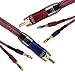 KK R1-B2-D0.5 4N OFC Speaker Wire Pair with RCA Male (Blue & Red) to 2 Pair Banana（4banana） Plugs 1.64Foot-Pair KK R1-B2-D0.5 (0.5M/1.64Foot)
