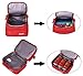 MIER Double Decker Insulated Lunch Box Pink Soft Cooler Bag Thermal Lunch Tote with Shoulder Strap (Red)…