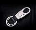 Fatmingo Key Chains with 2 Split Keyrings Stainless Steel Quick Release Key Holder Classic Keychain Black