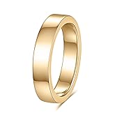 YOESDIE 2mm 4mm 6mm Gold Wedding Rings Band for Women Man | 14K Gold Plated Stacking Stackable Band Thin Gold Thumb Tail Finger Ring | Comfort Fit Size 3-15