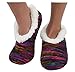 Womens Artisan Yarn Sherpa Snoozies Slipper Socks - Fuschsia, Extra-Large