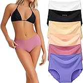 YoBeLove Womens Seamless Underwear mid-rise briefs Underpants No Show Panties Soft Touch Comfort Butt Lifter Briefs(6 Packs)