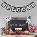 Welcome Vintage Party Banner Wedding Birthday Bunting House Home Classroom Decorations Garland Photo Props Back to School Party Supplies