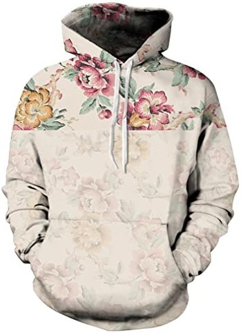 Foylee Flowers Hoodies Men/Women 3D Sweatshirts Digital Print Beautiful Roses Floral Hooded Hoodies Brand Hoody Tops 1 XL