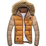 URBANFIND Men's Slim Wear Thick Hooded Fleece Outerwear Jacket