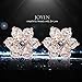 JOYEN Swarovski Elements Crystal Drop Dangle Earrings Stud For Women (flower earrings stud)