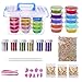 Gunsamg DIY Slime Kit Supplies for Kids,Clear Crystal Slime Making Kit, Fluffy Slime,Glitter,Colorful Foam Balls and Beads for Making Art Craft