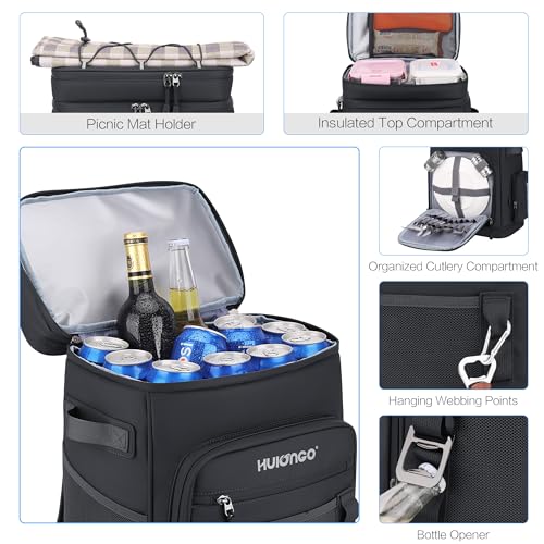 Hulongo Nevera Bolsa Impermeable Grande Térmica Isotérmica Aislada a Prueba de Fugas para Camping, Playa, Pesca, Picnic, Viajes, Exteriores