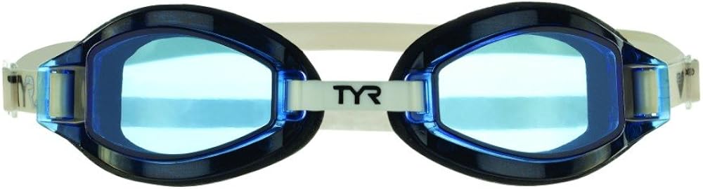 TYR Unisex Adult Team Sprint Fitting Basic Goggles - Blue/Black/White, Medium