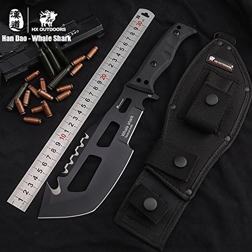 Han Dao - Whale Shark high Hardness Tactics, Straight Knife, Wild Survival Outdoor Tools