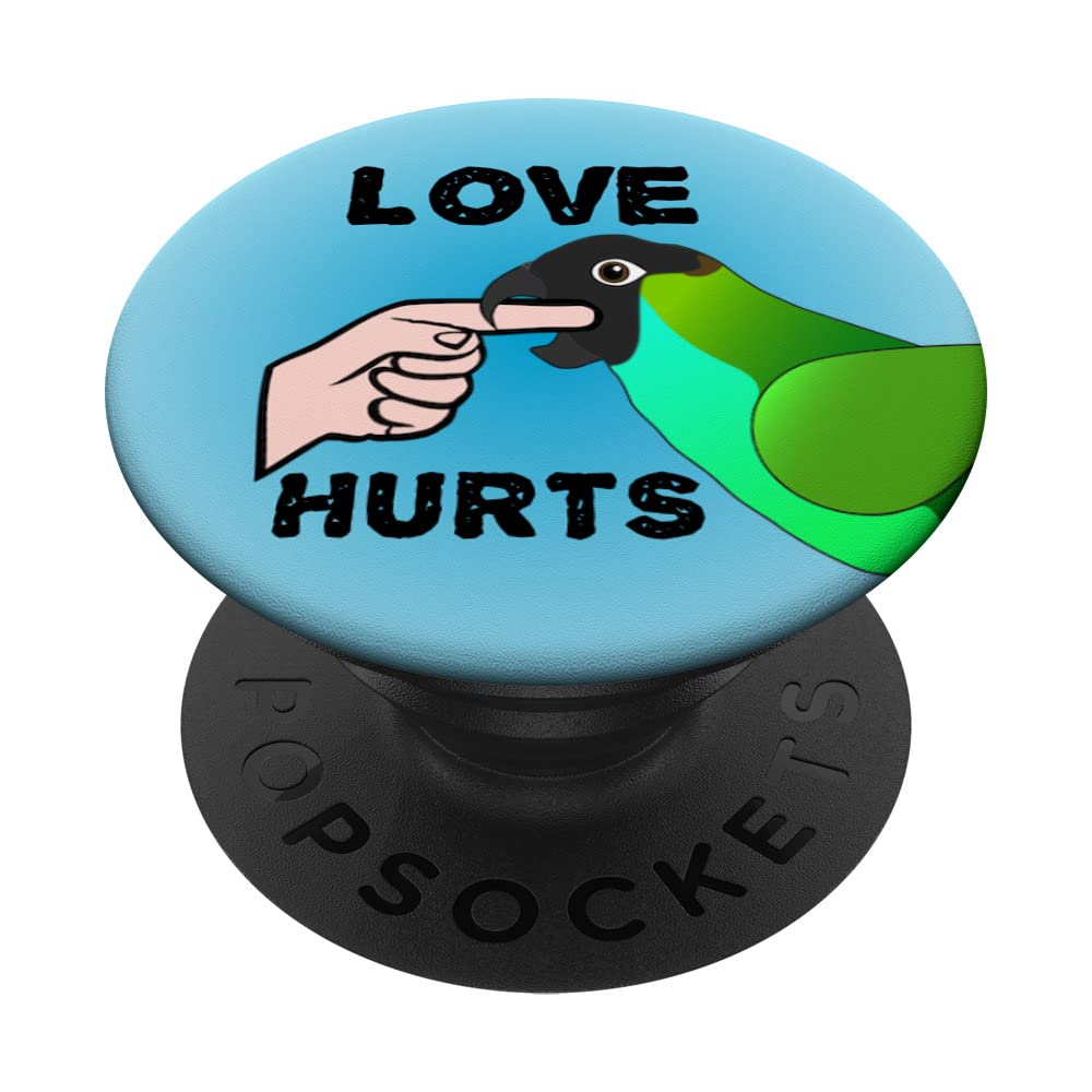 Love Hurts Nanday Conure Parrot Biting PopSockets Swappable PopGrip