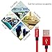 3Pcs 1M/2M/3M Extra Long Nylon braided Charging Cable Data & Sync Charging Cord 8-Pin Lightning to USB Charger Cable for iPhone6,6s, 6 Plus,6s Plus(RED)