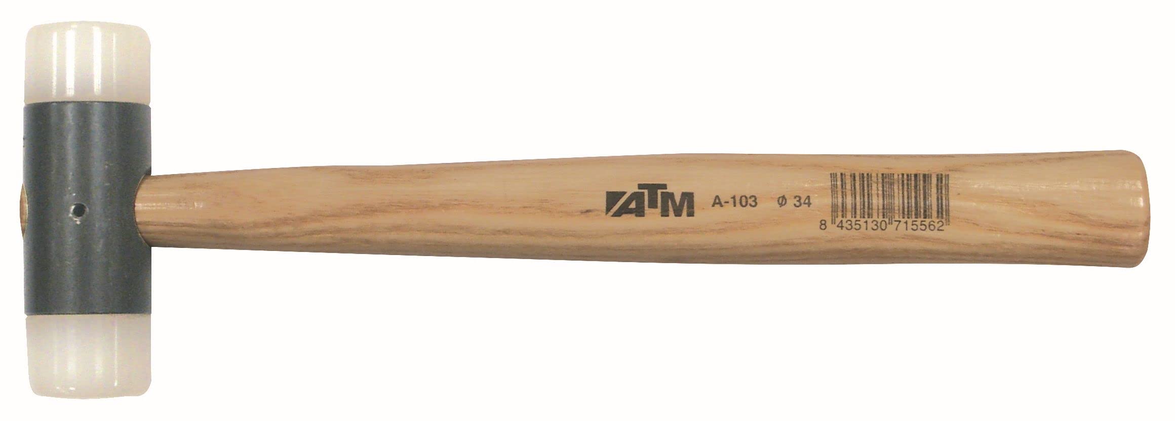ATM A105 - Maza de Nylon Mango Madera (Ø 54 mm; Cabeza 140 mm; Largo 370 mm)