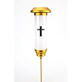 OURMEMO Solar Cross for Cemetery Grave,Solar Lighted Cross Garden Stake Outdoor Lights, for Loss of Loved One,White(Jesus Cross)