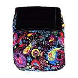 Charcoal Bamboo AIO All-In-One Cloth Diaper with Pocket, Hook-and-Loop (Bloom)