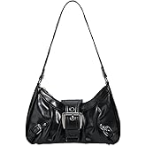 SongKedora Women Y2k Trendy Shoulder Bag Small Cute Hobo Bag Top Handle Clutch Purse Buckle Punk Handbag