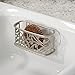 mDesign Kitchen Sink Suction Holder for Sponges, Scrubbers, Soap - Satin