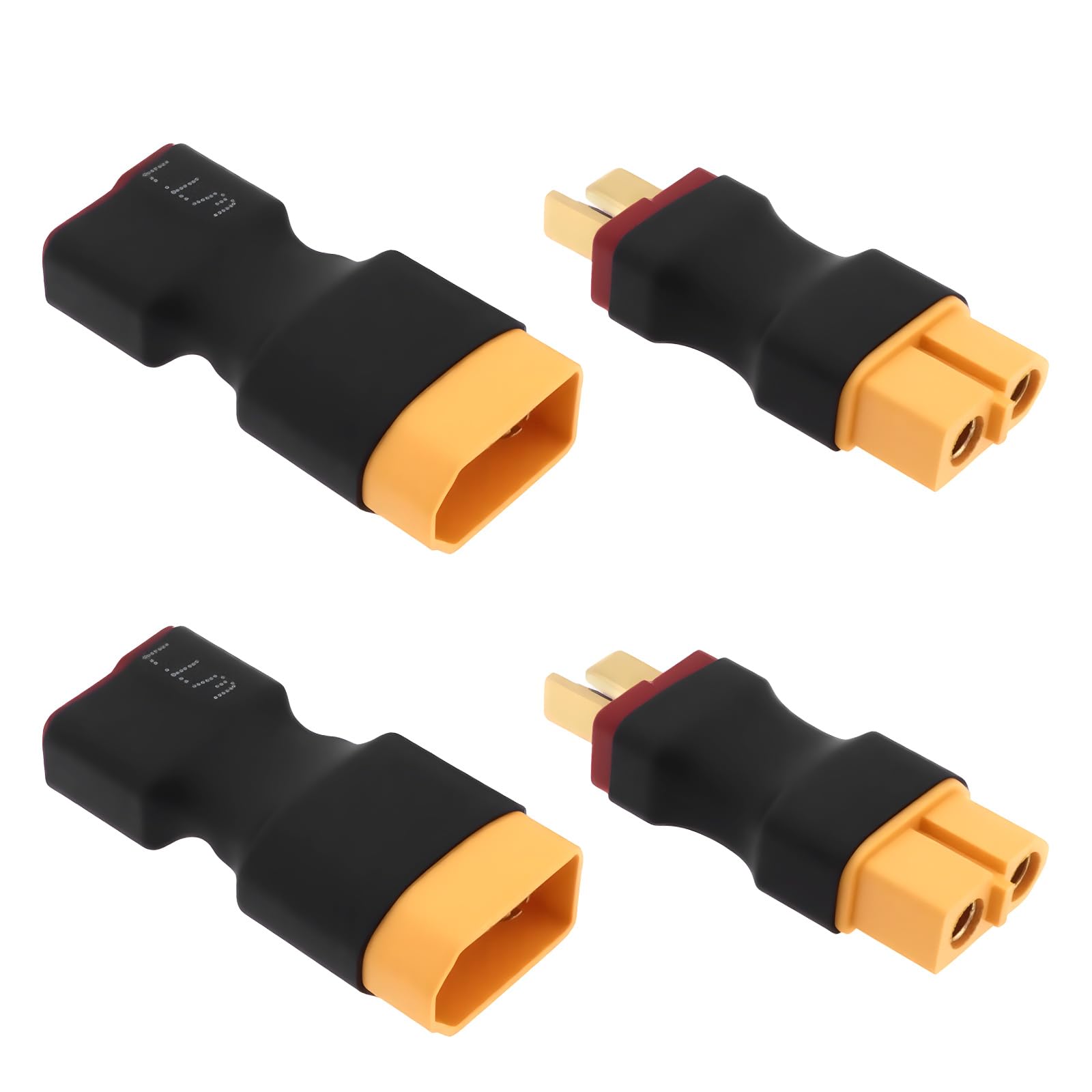 eMagTech 4x XT60 Connector to Deans T Plug Male Female Adapter Compatible with RC Model Drones No Wires