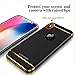 iPhone X Case, Slim Grip Luxury Shockproof Bumper Hard Matte Back Design Anti-scratch Anti-slip Fingerprint Thin Fit Protective Cute Cover for Apple iPhone X, Black-Gold