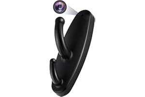 Hidden Camera Hook 1080P HD Spy Cameras Mini Nanny Cam with Motion Detection Small Body Camera Video Recorder for Home Securi