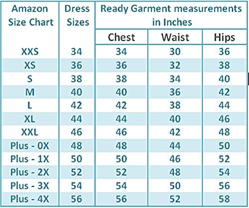 amazon dress size chart