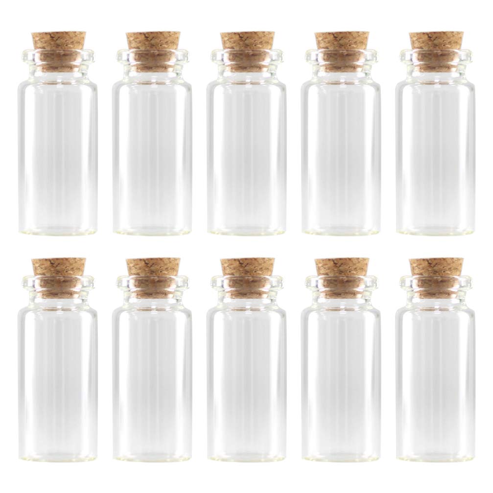 100pcs 3ml Cork Stopper Glass Bottles Small Glass Favor Jars Mini Bottles Cork Jars DIY Decoration Mini Vials Message Bottle